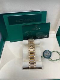 Thumbnail for Rolex Day - Date 36 36mm NEW RELEASE 2024 Day - Date 36 GREEN BAGUETTE DIAL 128238 - WatchesOff5thWatch