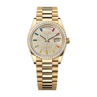 Thumbnail for Rolex Day - Date 36mm Yellow Gold Pave Rainbow Reference 128348RBR - WatchesOff5thWatch