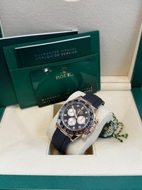 Thumbnail for Rolex Daytona Rose Gold Cosmograph Daytona Watch - Black Bezel - Black And Sundust Diamond Dial 126515ln - WatchesOff5th