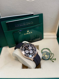 Thumbnail for Rolex Daytona Rose Gold Cosmograph Daytona Watch - Black Bezel - Black And Sundust Diamond Dial 126515ln - WatchesOff5th