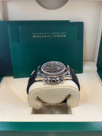 Thumbnail for Rolex Daytona White Gold Black Racing Dial 116519 with rubber b strap - WatchesOff5th
