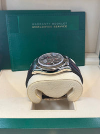Thumbnail for Rolex Daytona White Gold Black Racing Dial 116519 with rubber b strap - WatchesOff5th