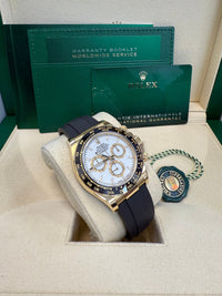Thumbnail for Rolex Daytona Yellow Gold Black Cerachrom Bezel White Index Dial Oysterflex Strap 126518ln - WatchesOff5thWatch