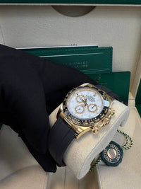Thumbnail for Rolex Daytona Yellow Gold Black Cerachrom Bezel White Index Dial Oysterflex Strap 126518ln - WatchesOff5thWatch