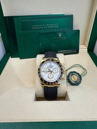 Thumbnail for Rolex Daytona Yellow Gold Black Cerachrom Bezel White Index Dial Oysterflex Strap 126518ln - WatchesOff5thWatch