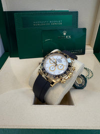 Thumbnail for Rolex Daytona Yellow Gold Black Cerachrom Bezel White Index Dial Oysterflex Strap 126518ln - WatchesOff5thWatch