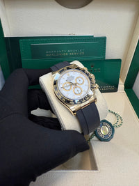 Thumbnail for Rolex Daytona Yellow Gold Black Cerachrom Bezel White Index Dial Oysterflex Strap 126518ln - WatchesOff5thWatch
