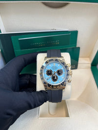 Thumbnail for Rolex Daytona Yellow Gold Daytona Tiffany Dial on Oysterflex New 2025 Release Reference 126518 - WatchesOff5thWatch