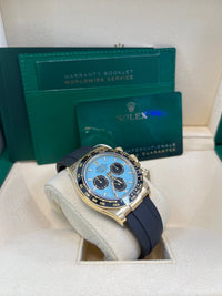 Thumbnail for Rolex Daytona Yellow Gold Daytona Tiffany Dial on Oysterflex New 2025 Release Reference 126518 - WatchesOff5thWatch