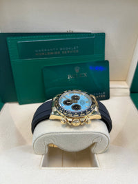 Thumbnail for Rolex Daytona Yellow Gold Daytona Tiffany Dial on Oysterflex New 2025 Release Reference 126518 - WatchesOff5thWatch