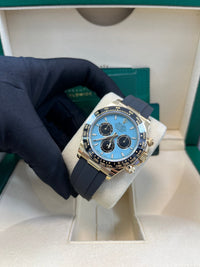 Thumbnail for Rolex Daytona Yellow Gold Daytona Tiffany Dial on Oysterflex New 2025 Release Reference 126518 - WatchesOff5thWatch