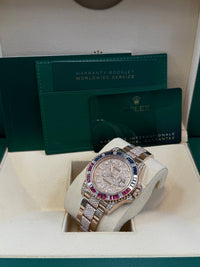 Thumbnail for Rolex GMT - Master II Everose Gold/ Full Diamond Paved Dial/ Bracelet Sapphire & Ruby (Ref# 126755SARU) - WatchesOff5thWatch