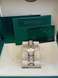 Thumbnail for Rolex GMT - Master II Everose Gold/ Full Diamond Paved Dial/ Bracelet Sapphire & Ruby (Ref# 126755SARU) - WatchesOff5thWatch