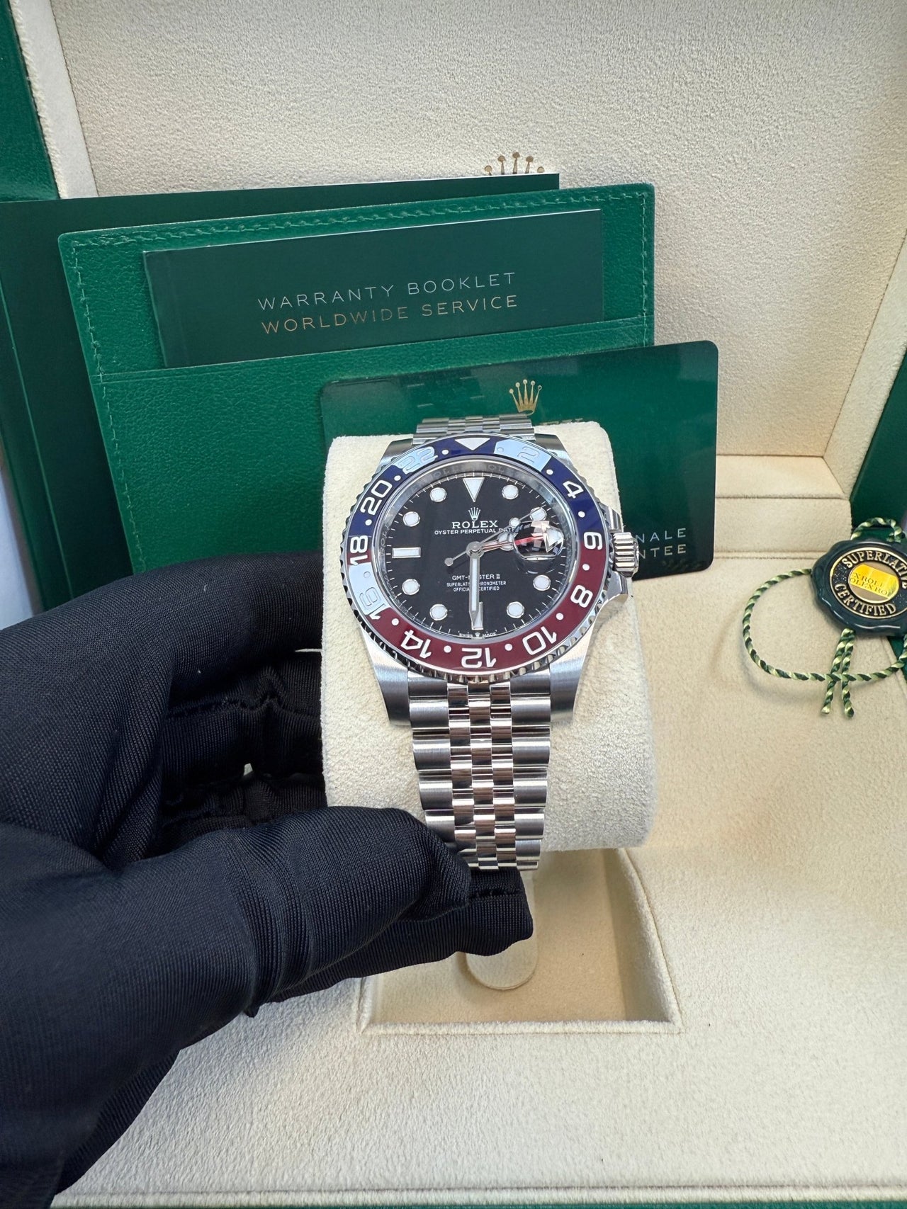 Rolex GMT - Master II Steel Blue & Red "Pepsi" Bezel and Black Dial (Ref 126710BLRO) - WatchesOff5thWatch