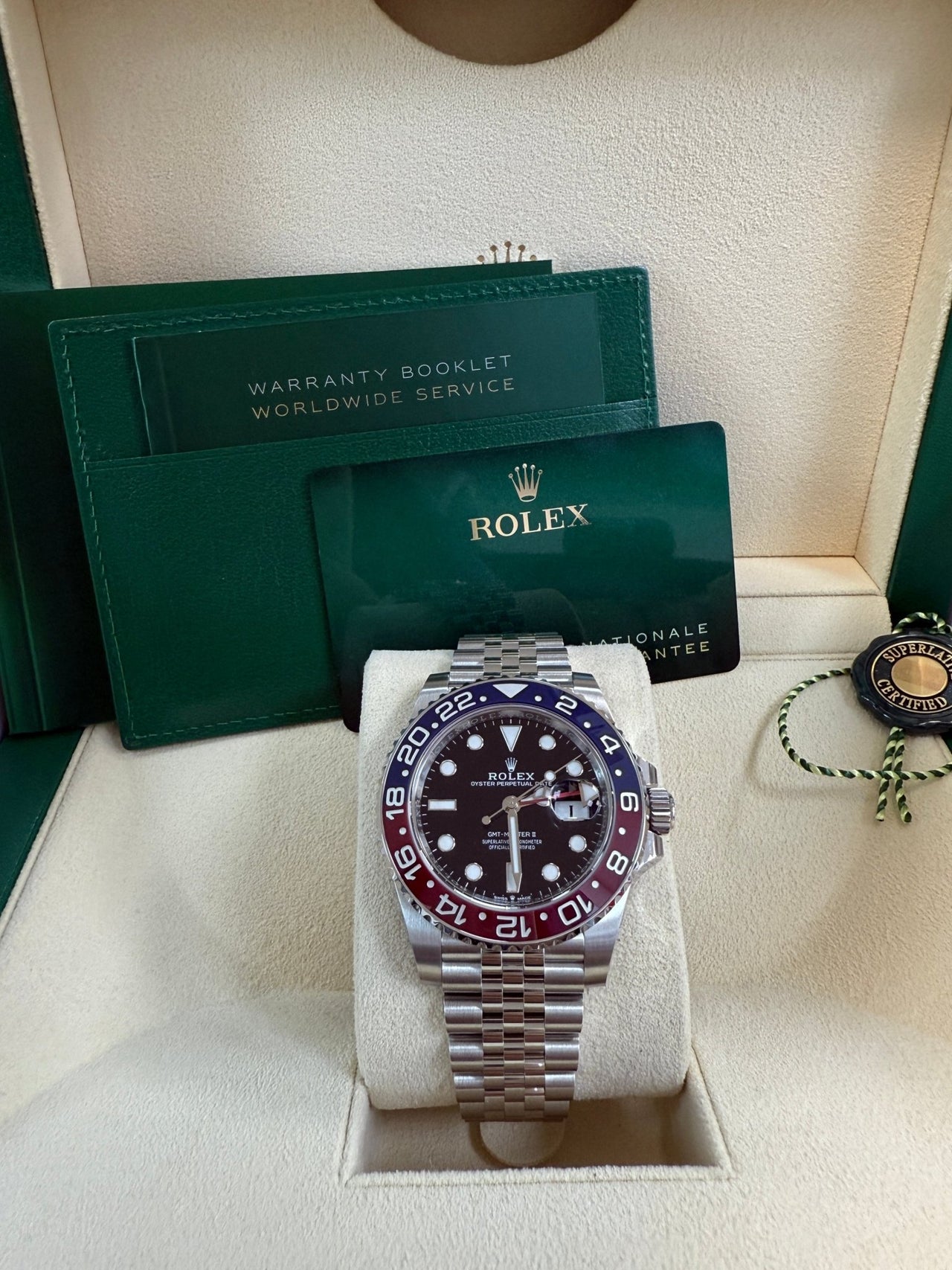 Rolex GMT - Master II Steel Blue & Red "Pepsi" Bezel and Black Dial (Ref 126710BLRO) - WatchesOff5thWatch