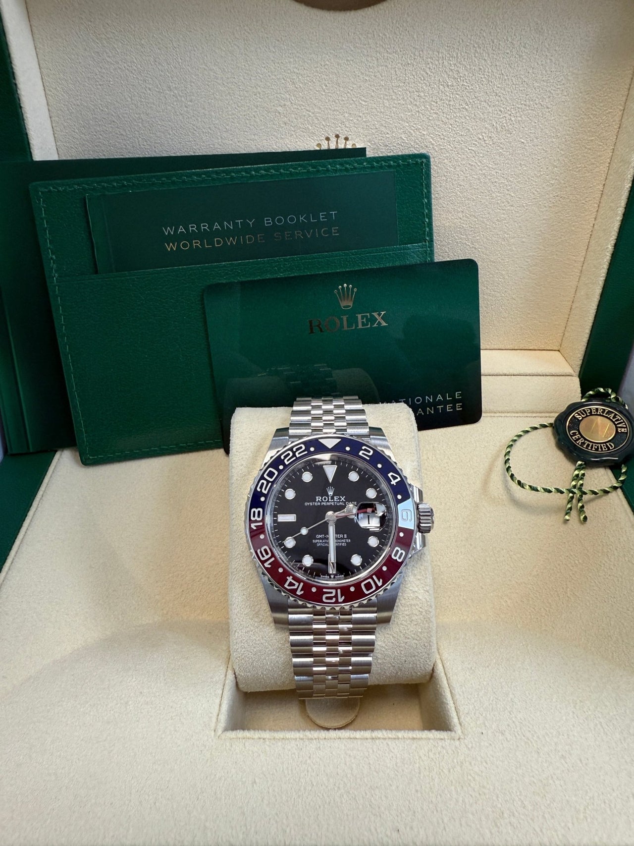 Rolex GMT - Master II Steel Blue & Red "Pepsi" Bezel and Black Dial (Ref 126710BLRO) - WatchesOff5thWatch