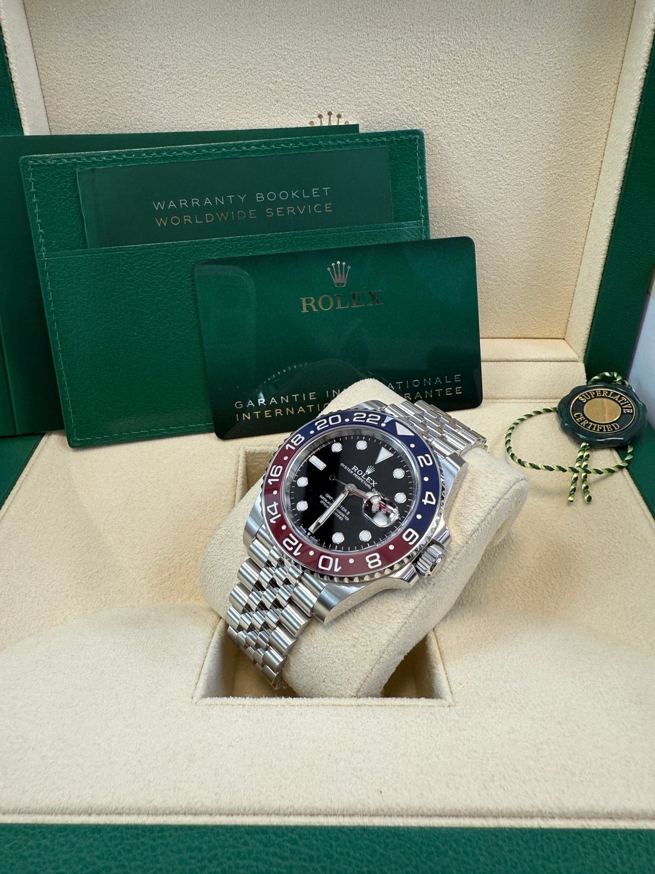 Rolex GMT - Master II Steel Blue & Red "Pepsi" Bezel and Black Dial (Ref 126710BLRO) - WatchesOff5thWatch