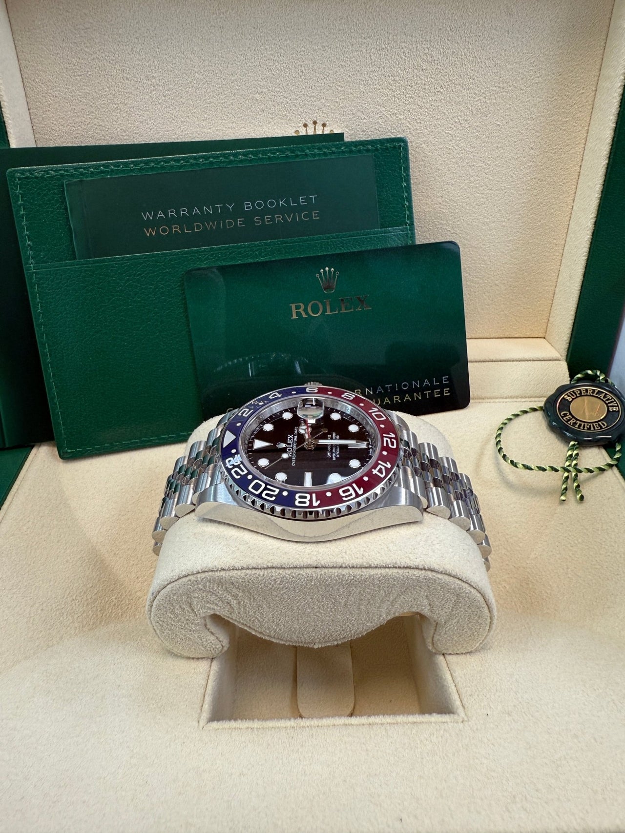 Rolex GMT - Master II Steel Blue & Red "Pepsi" Bezel and Black Dial (Ref 126710BLRO) - WatchesOff5thWatch