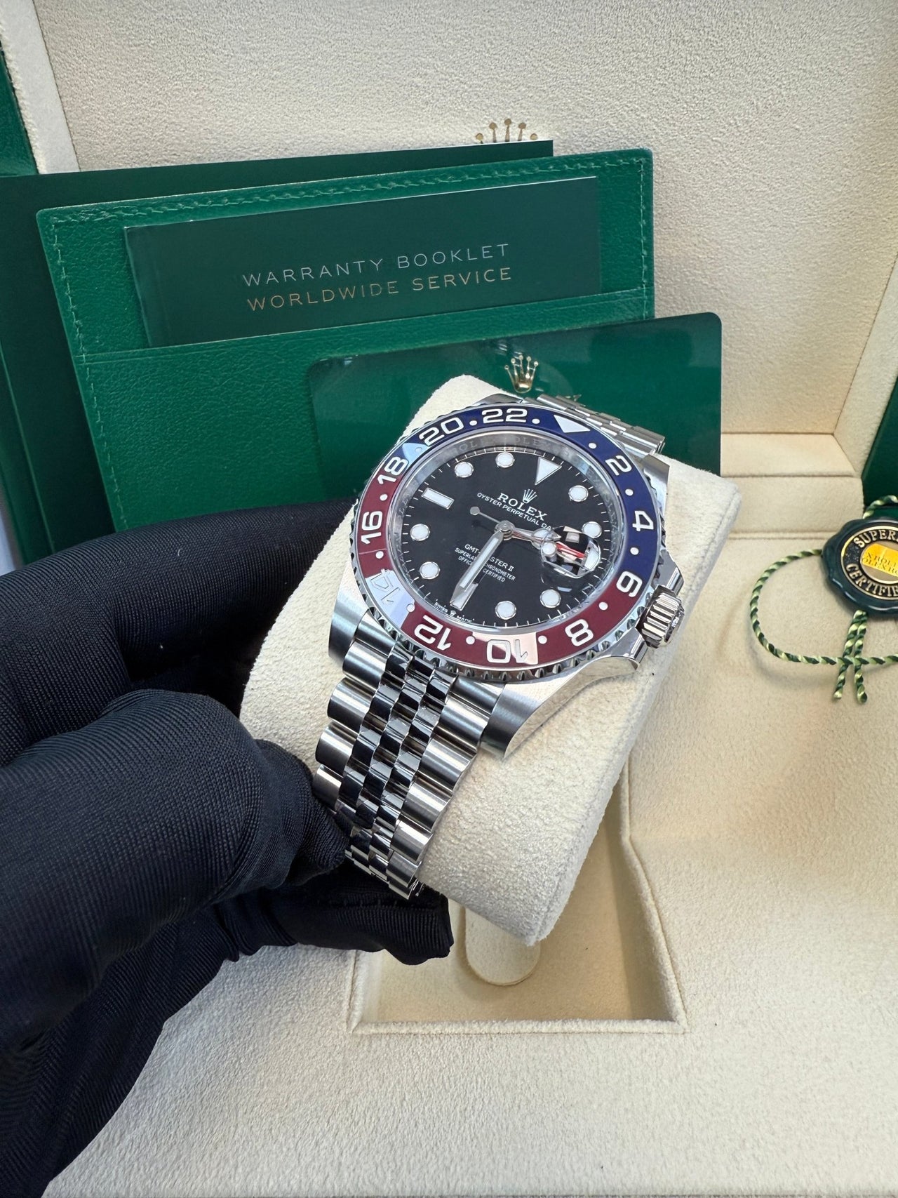Rolex GMT - Master II Steel Blue & Red "Pepsi" Bezel and Black Dial (Ref 126710BLRO) - WatchesOff5thWatch