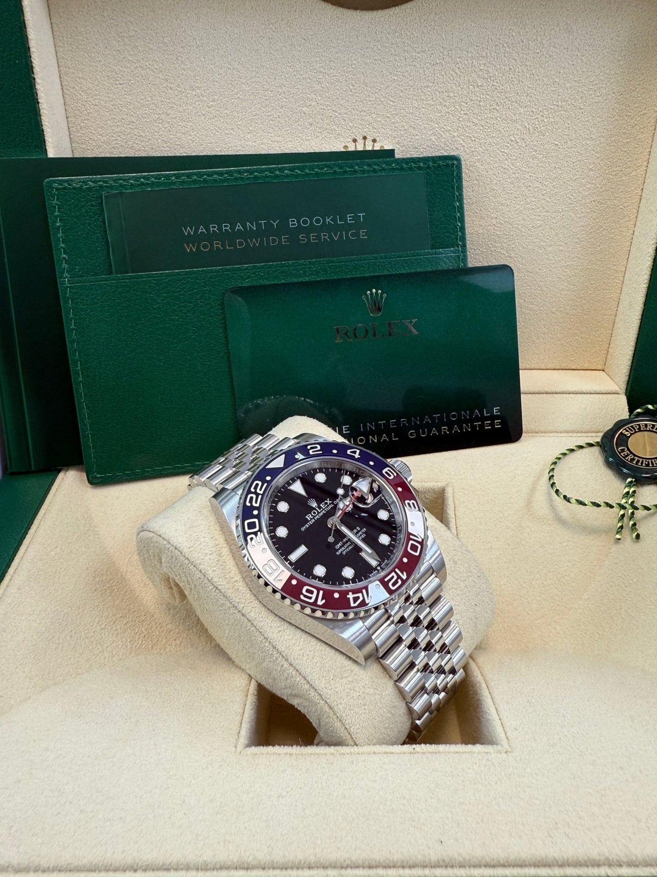 Rolex GMT - Master II Steel Blue & Red "Pepsi" Bezel and Black Dial (Ref 126710BLRO) - WatchesOff5thWatch