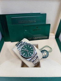 Thumbnail for Rolex Oyster Perpetual 41 Stainless Steel - Green Index Dial - Oyster Bracelet (Ref# 124300) - WatchesOff5thWatch