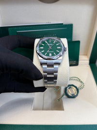 Thumbnail for Rolex Oyster Perpetual 41 Stainless Steel - Green Index Dial - Oyster Bracelet (Ref# 124300) - WatchesOff5thWatch