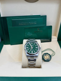 Thumbnail for Rolex Oyster Perpetual 41 Stainless Steel - Green Index Dial - Oyster Bracelet (Ref# 124300) - WatchesOff5thWatch