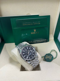 Thumbnail for Rolex Sky - Dweller Fluted Bezel Black Index Dial Jubilee Bracelet 336934 - WatchesOff5th