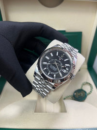 Thumbnail for Rolex Sky - Dweller Fluted Bezel Black Index Dial Jubilee Bracelet 336934 - WatchesOff5th