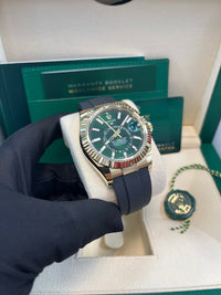 Thumbnail for Rolex Sky - Dweller New Release 2025 Sky - Dweller 336238 Yellow Gold Bright Green Dial Oysterflex - WatchesOff5th