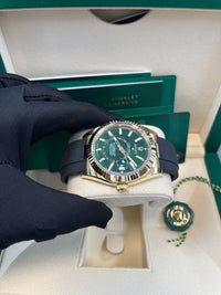 Thumbnail for Rolex Sky - Dweller New Release 2025 Sky - Dweller 336238 Yellow Gold Bright Green Dial Oysterflex - WatchesOff5th