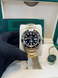 Thumbnail for Rolex Submariner Date Certified Yellow Gold Black Dial 116618ln - WatchesOff5thWatch