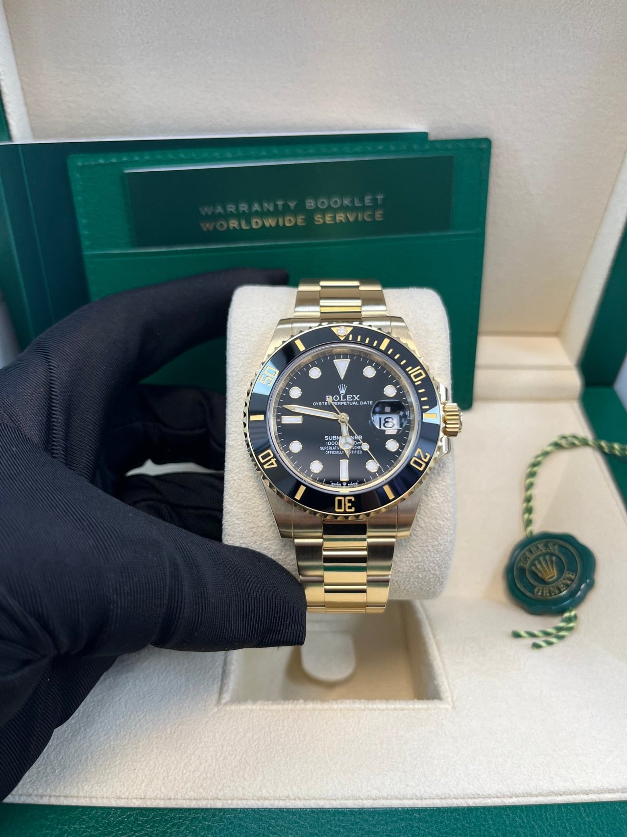 Rolex Submariner Date Certified Yellow Gold Black Dial 116618ln - WatchesOff5thWatch