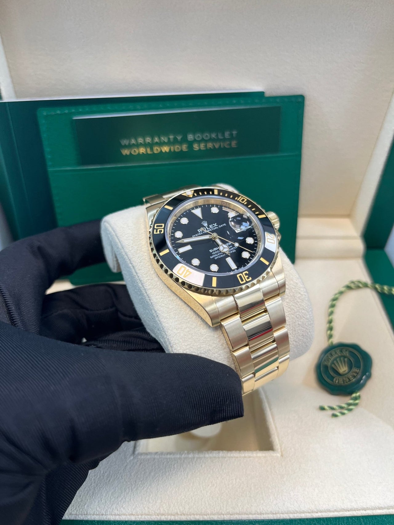 Rolex Submariner Date Certified Yellow Gold Black Dial 116618ln - WatchesOff5thWatch