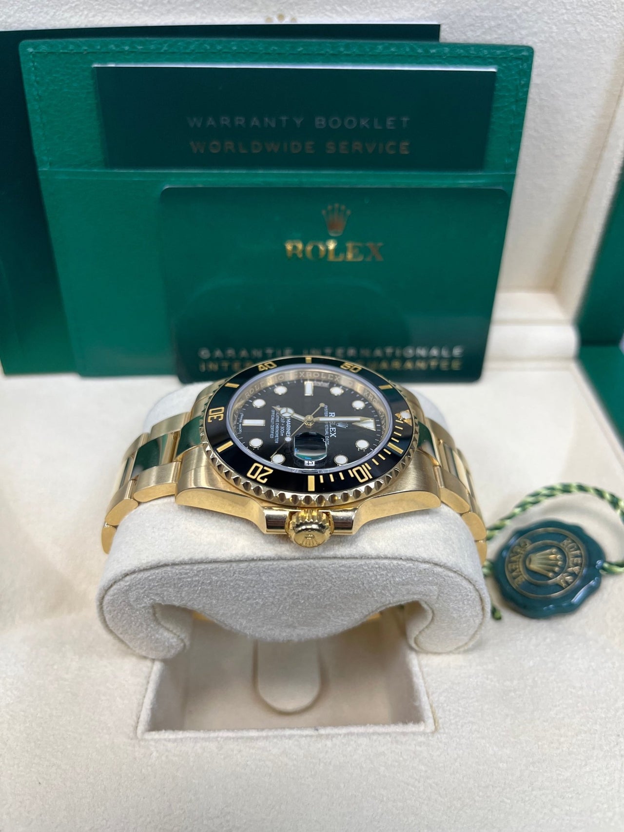 Rolex Submariner Date Certified Yellow Gold Black Dial 116618ln - WatchesOff5thWatch