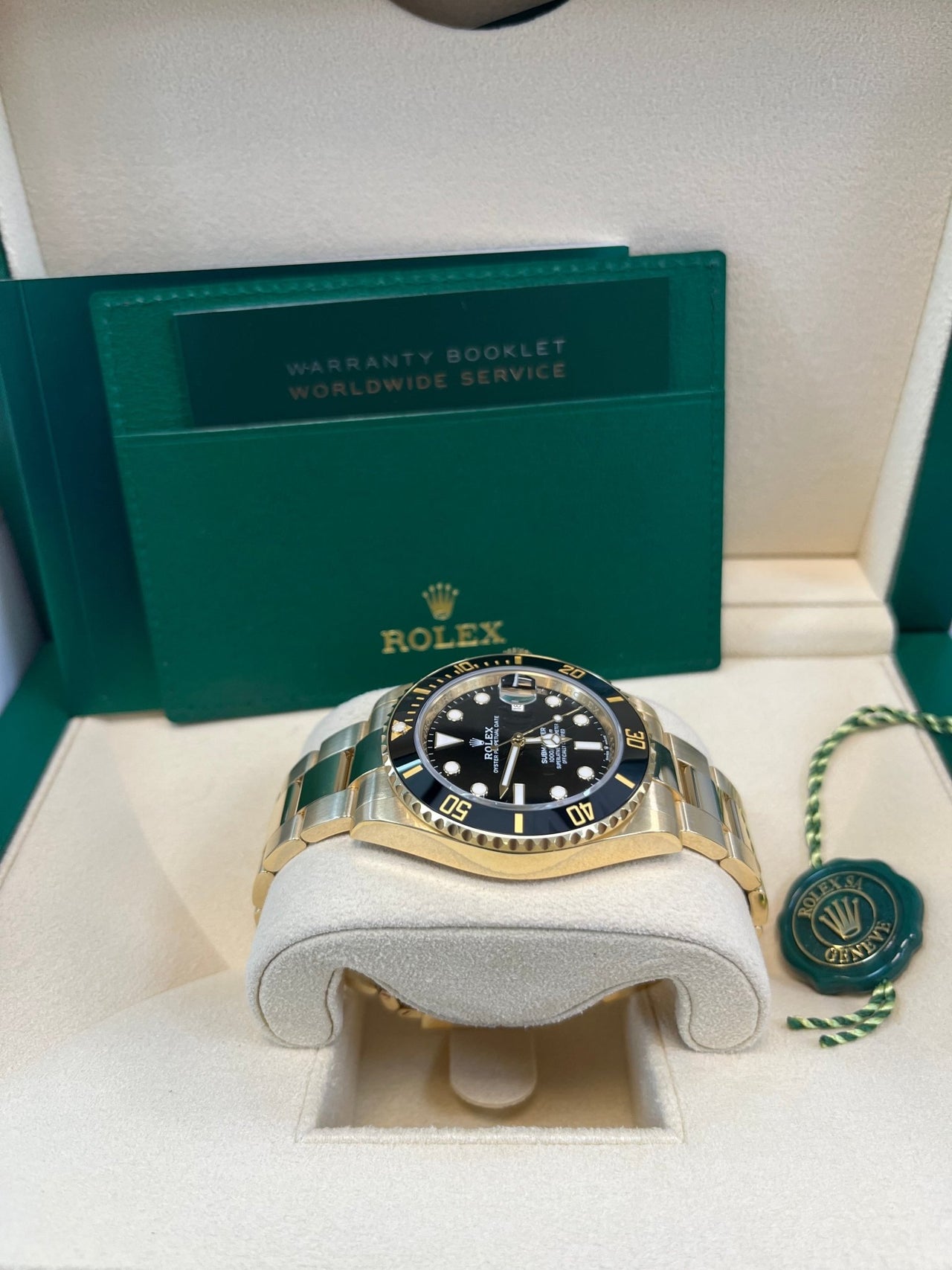 Rolex Submariner Date Certified Yellow Gold Black Dial 116618ln - WatchesOff5thWatch