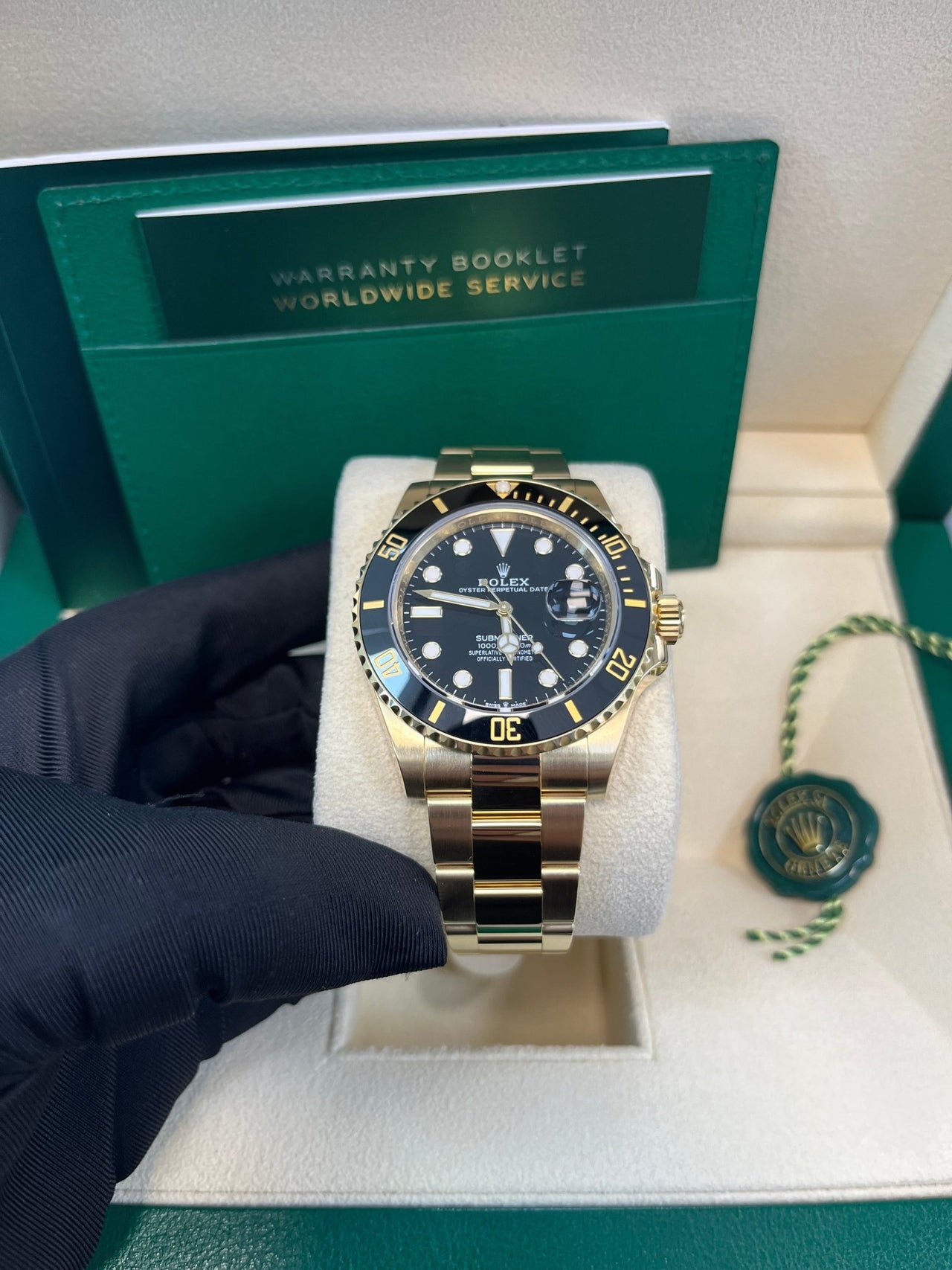 Rolex Submariner Date Certified Yellow Gold Black Dial 116618ln - WatchesOff5thWatch
