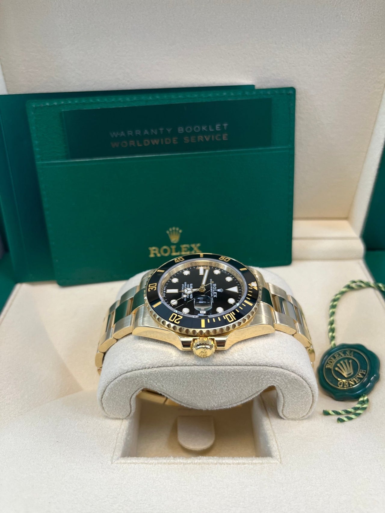 Rolex Submariner Date Certified Yellow Gold Black Dial 116618ln - WatchesOff5thWatch