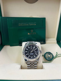Thumbnail for Rolex White Rolesor Sky - Dweller Black Index Dial Jubilee Bracelet (Ref# 326934) - WatchesOff5thWatch