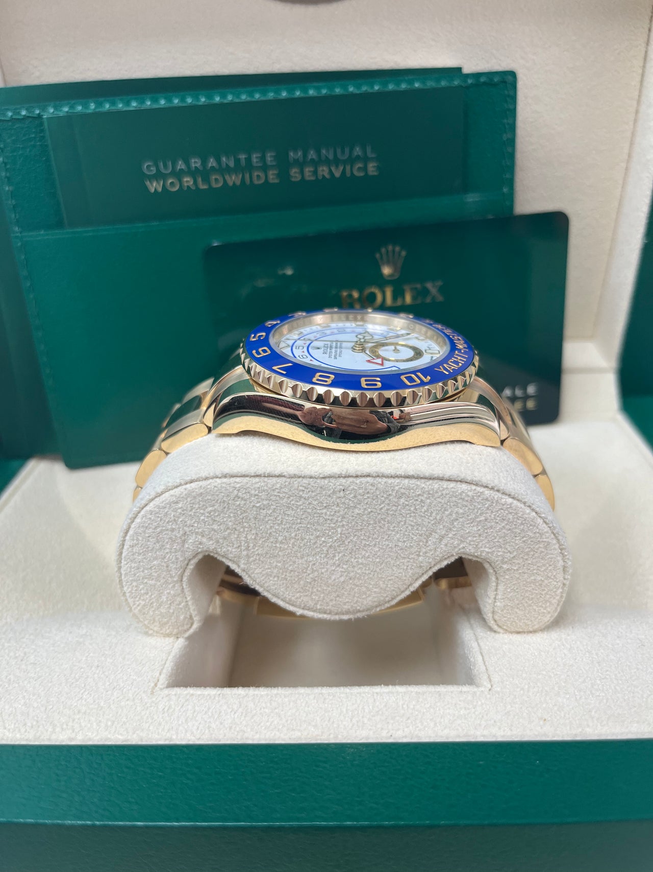 Rolex Yacht-Master II Yellow Gold White Mercedes Dial (Ref# 116688)
