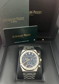 Thumbnail for Audemars Piguet ROYAL OAK “50TH ANNIVERSARY” STEEL BRACELET BLUE DIAL 26240ST.OO.1320ST.01 deposit