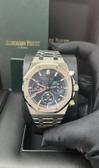 Thumbnail for Audemars Piguet ROYAL OAK “50TH ANNIVERSARY” STEEL BRACELET BLUE DIAL 26240ST.OO.1320ST.01 deposit