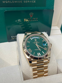 Thumbnail for Rolex Day-Date 40 Yellow Gold Green Roman Dial 228238