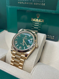 Thumbnail for Rolex Day-Date 40 Yellow Gold Green Roman Dial 228238