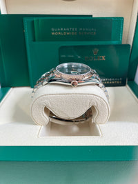 Thumbnail for Rolex Datejust 41 Two-Tone Stainless Steel and Rose Gold - Grey Slate Roman Wimbledon - Fluted Bezel - Jubilee Bracelet (Ref#126331)