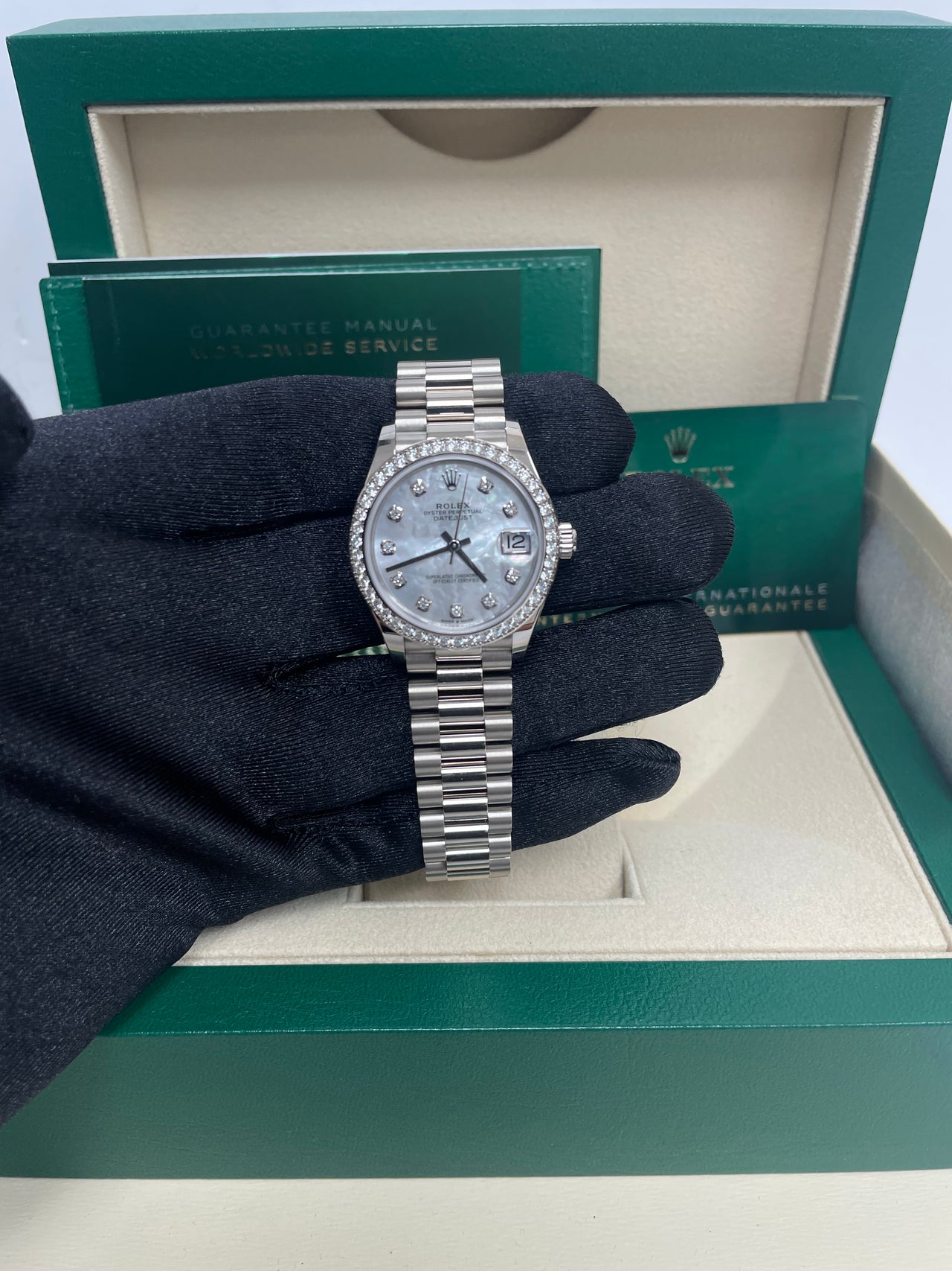 Rolex White Gold Datejust 31 Watch - watchesoff5th