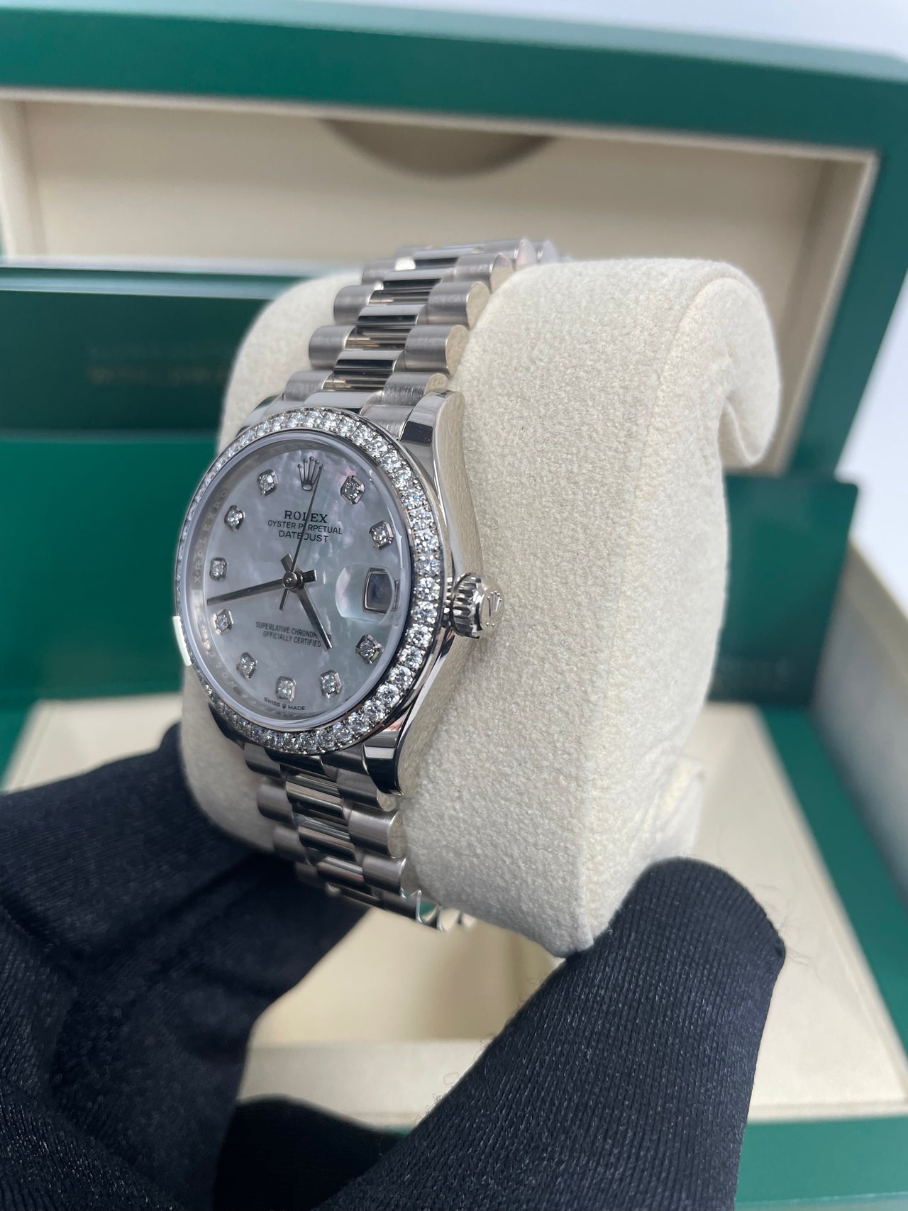 Rolex White Gold Datejust 31 Watch - watchesoff5th