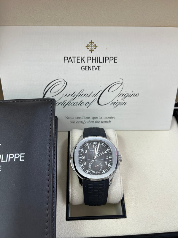 Patek Philippe Aquanaut Stainless Steel/ Dual Time (Ref#5164A-001) - WatchesOff5thWatch