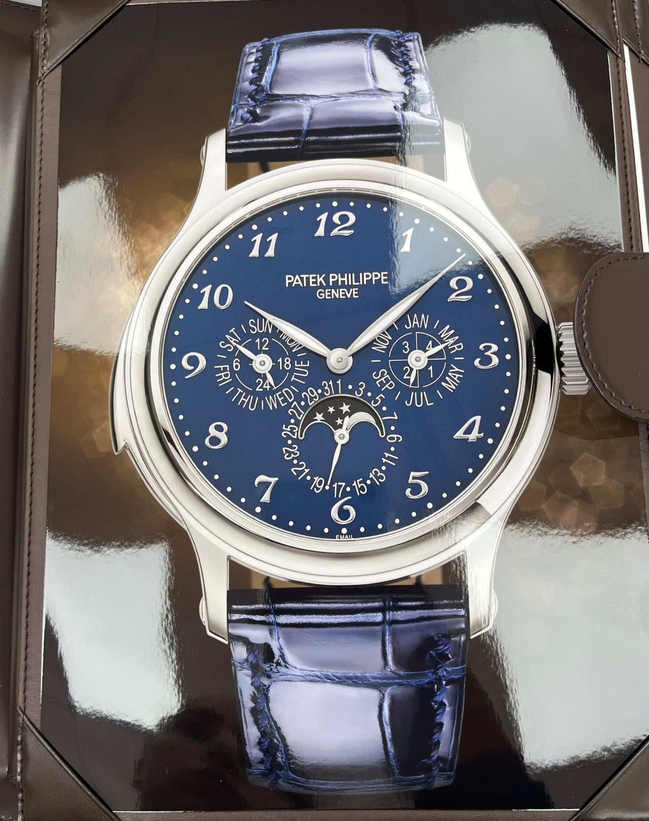 Patek Philippe Minute Repeater Perpetual Calendar Grande Complication White Gold Blue Dial 5374G-001 - WatchesOff5thWatch