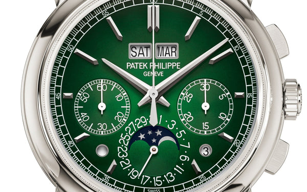 Patek Philippe Perpetual Calendar Chronograph Grand Complications Platinum Green Dial 5270P-0014 - WatchesOff5thWatch